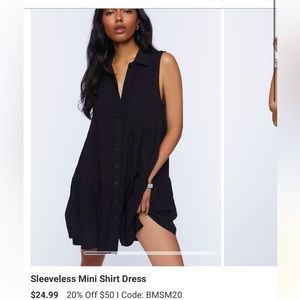 *NWT* BUTTON UP BABYDOLL DRESS